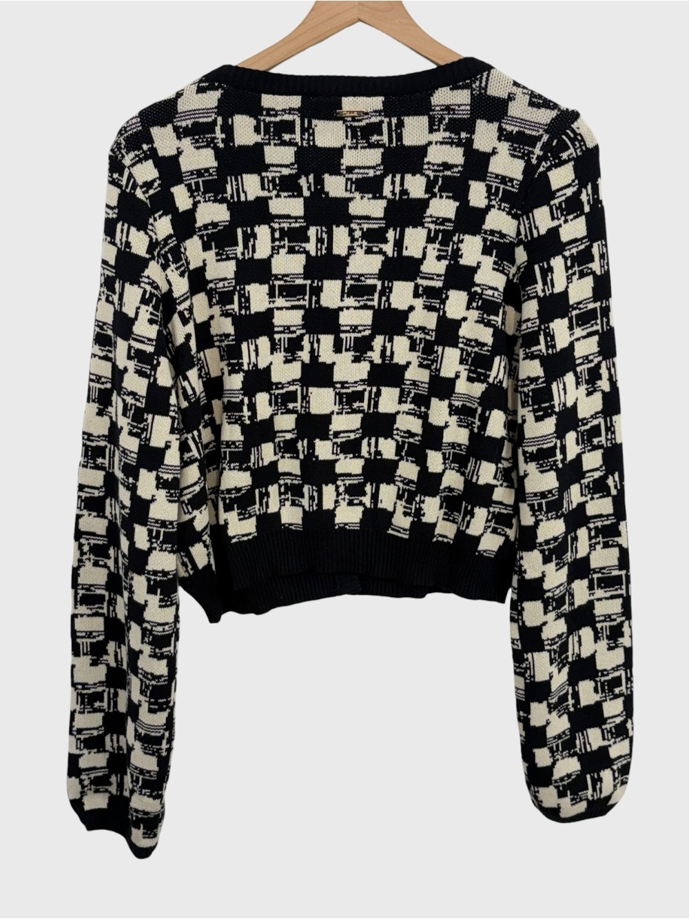 Cleobella New with Tags Black Ivory Abstract Geometric Print Marybeth Cardigan - Picture 2 of 8